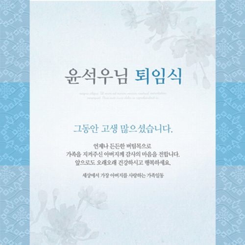 퇴임식현수막 전통하늘퇴임식 B744