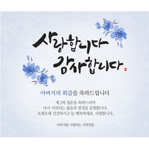 환갑잔치현수막 사랑합니다감사합니다 D725