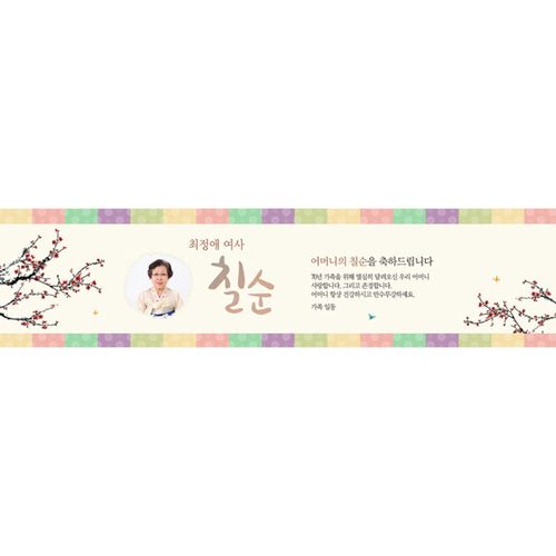 칠순잔치현수막 전통색잔치 E820