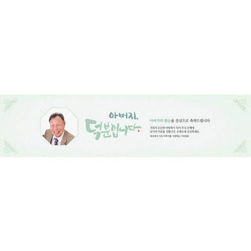 팔순잔치현수막 심플럭셔리그린 E846