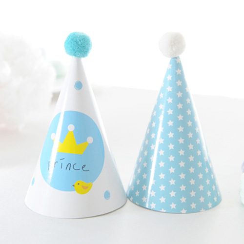 고깔모자 mini 블루set