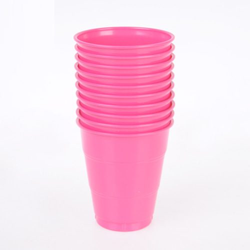 파스텔핫핑크 파티용 컵