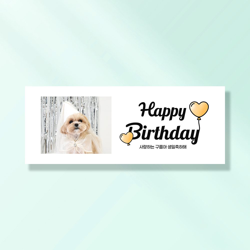 강아지 생일파티 고양이 반려동물 돌 잔치상 생일현수막 가랜드 고깔모자 애견 세트 PA202